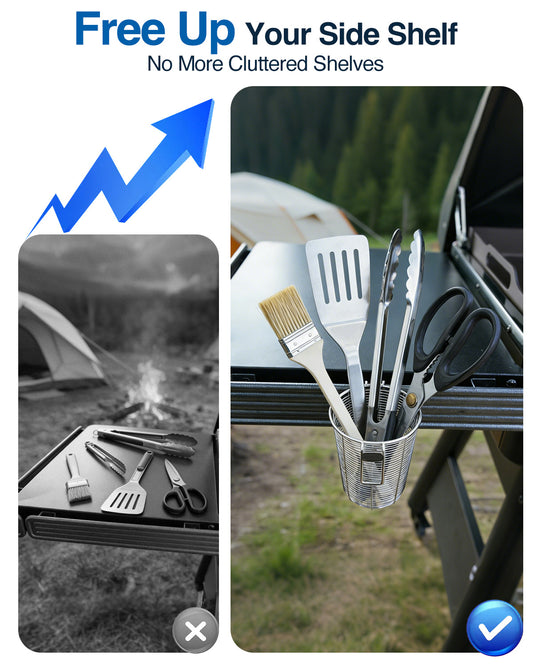 Universal Griddle Caddy Multi-Tool & Condiment Organizer for Blackstone, Weber & Traeger