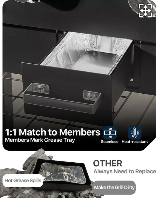 Matchwaves Grease Tray Liners for Member's Mark 4 & 5 Burner Gas Griddles | Sam's Club 36" Pro-Series Compatible