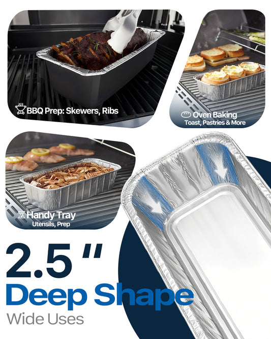 1.7L High-Capacity Drip Pans for Weber 6498, SmokeFire, Summit, Searwood & Genesis II Series