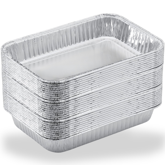 Heavy-Duty Aluminum Drip Pans Grease Liners for Weber Grills (8.6" x 6")