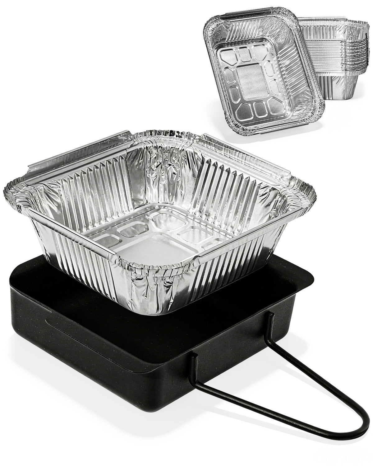 Matchwaves Steel Grease Cup + 20 Foil Liners Griddle Cleanup Kit For Nexgrill 720 Series & Cuisinart CGG-7400