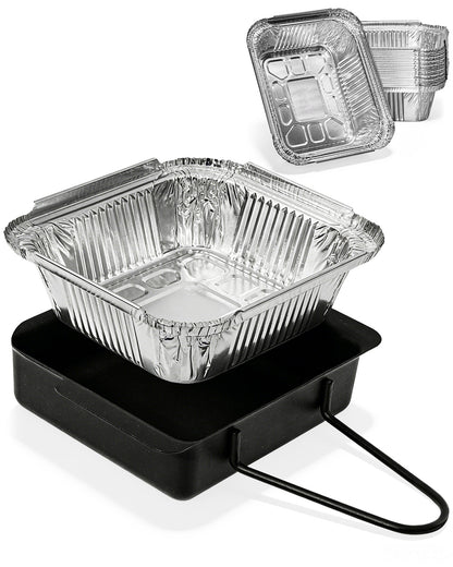 Matchwaves Steel Grease Cup + 20 Foil Liners Griddle Cleanup Kit For Nexgrill 720 Series & Cuisinart CGG-7400