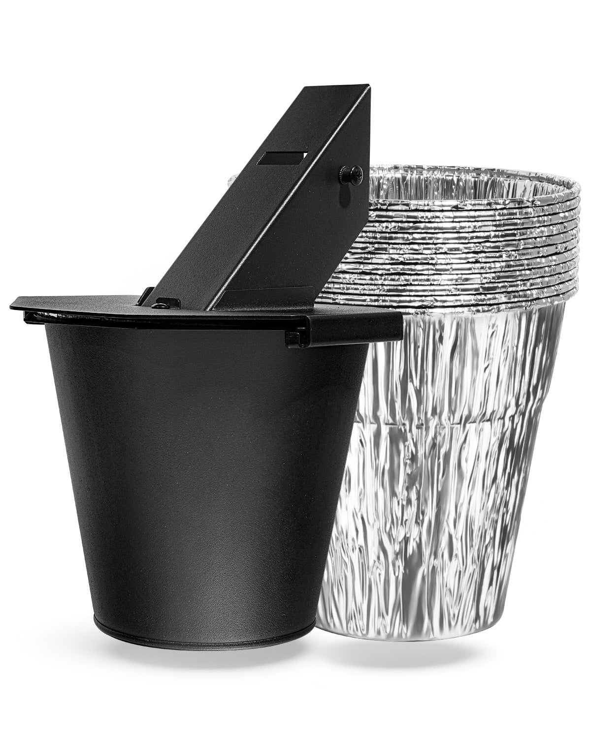 Matchwaves Steel Bucket + Foil Liners Large Grease Cleanup Kit for Traeger BAC608, Timberline & Ironwood