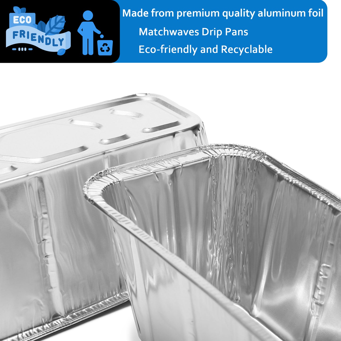 Heavy-Duty Griddle Grease Cup Liners Aluminum Drip Pans for Blackstone 28" & 36"