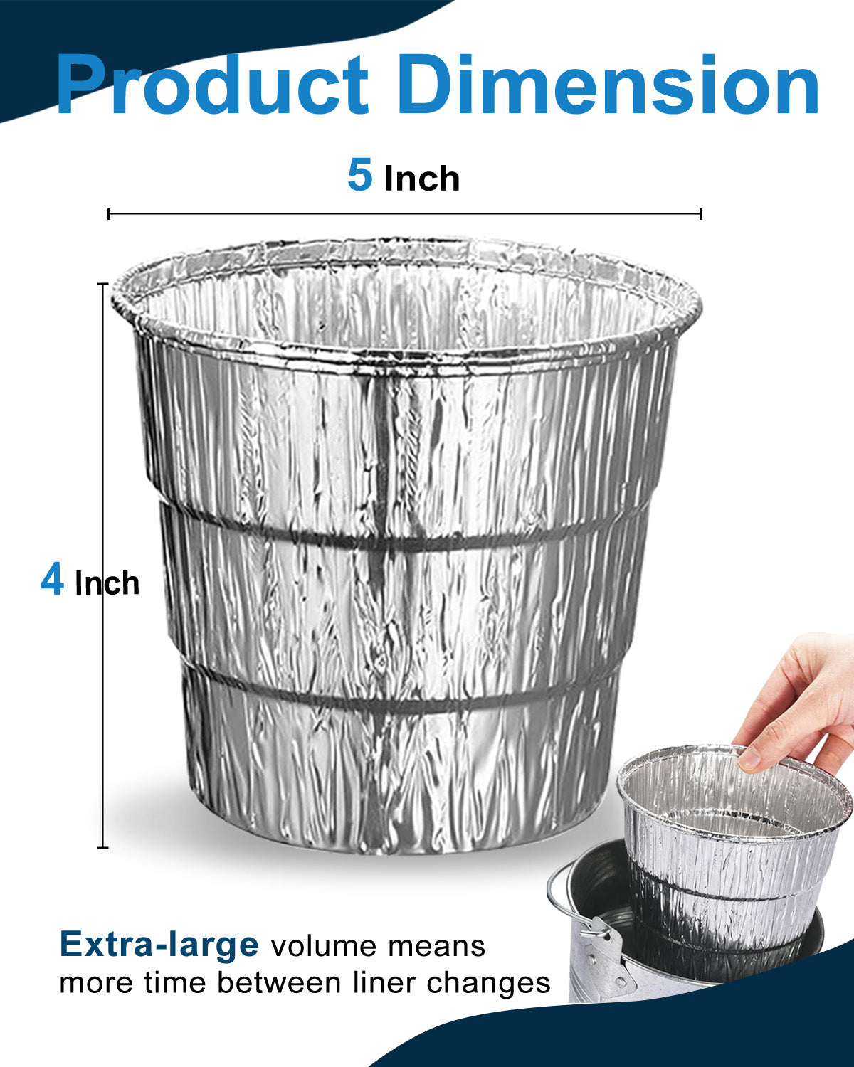 Matchwaves BAC407 Grease Bucket Liners Foil Liners for Traeger Pro, Ironwood, Pit Boss & Z Grills