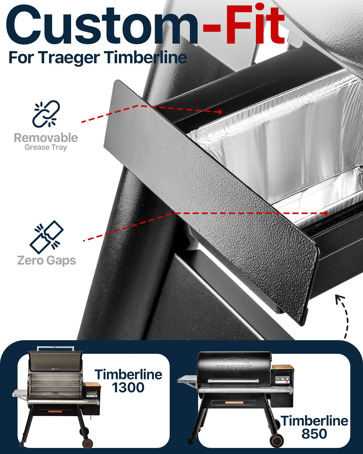 Matchwaves Drip Pan Liners Precision Fit for Traeger Timberline 850 & 1300 BAC404 & BAC582