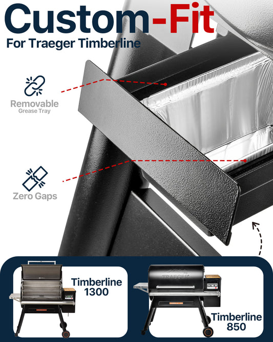Matchwaves Drip Pan Liners Precision Fit for Traeger Timberline 850 & 1300 BAC404 & BAC582