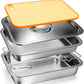 Matchwaves 5-Piece Stainless Steel Grill Prep & Serve Trap With Lid & Dual-Sided Cutting Board