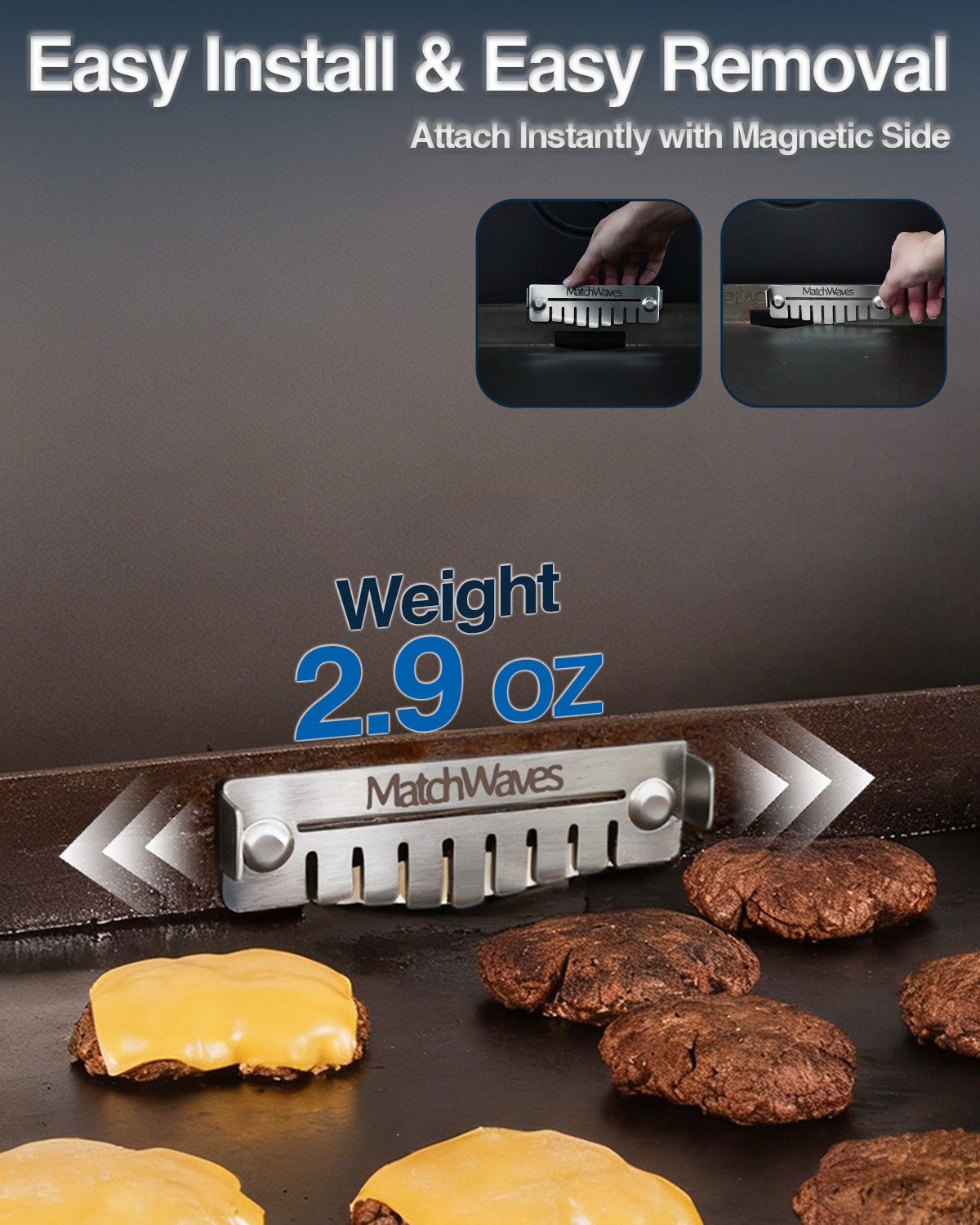 Universal Stainless Steel Grease Gate | Dual-Mode Food Blocker for Blackstone & Flat-Top Griddles