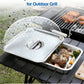 Matchwaves 6-Piece Stainless Steel Grill Prep & Serve Trap With Lid & Dual-Sided Cutting Board