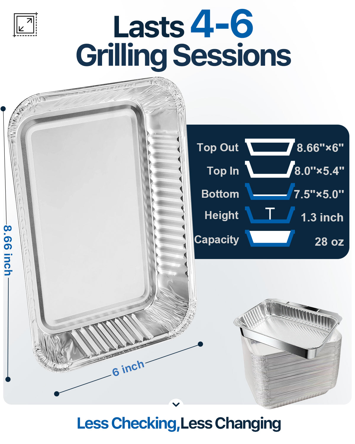 Matchwaves Drip Pan Liners for Ninja Woodfire OG700, OG701 & OG751 Series Grills