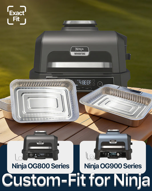 Matchwaves Drip Pan Liners for s for Ninja OG800 OG900, FlexFlame Series XSKTRYLRXL Woodfire Outdoor Grill & Smoker