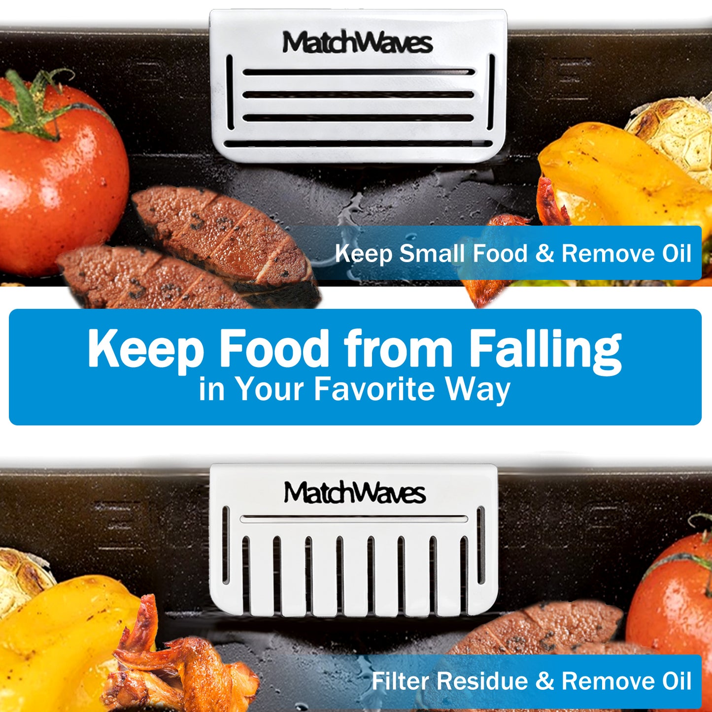 Universal Stainless Steel Grease Gate | Dual-Mode Food Blocker for Blackstone & Flat-Top Griddles