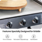 Elevated Acacia Wood Griddle Board Space-Saving Prep Station for 28" & 36" Blackstone