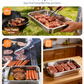 Matchwaves 5-Piece Stainless Steel Grill Prep & Serve Trap With Lid & Dual-Sided Cutting Board