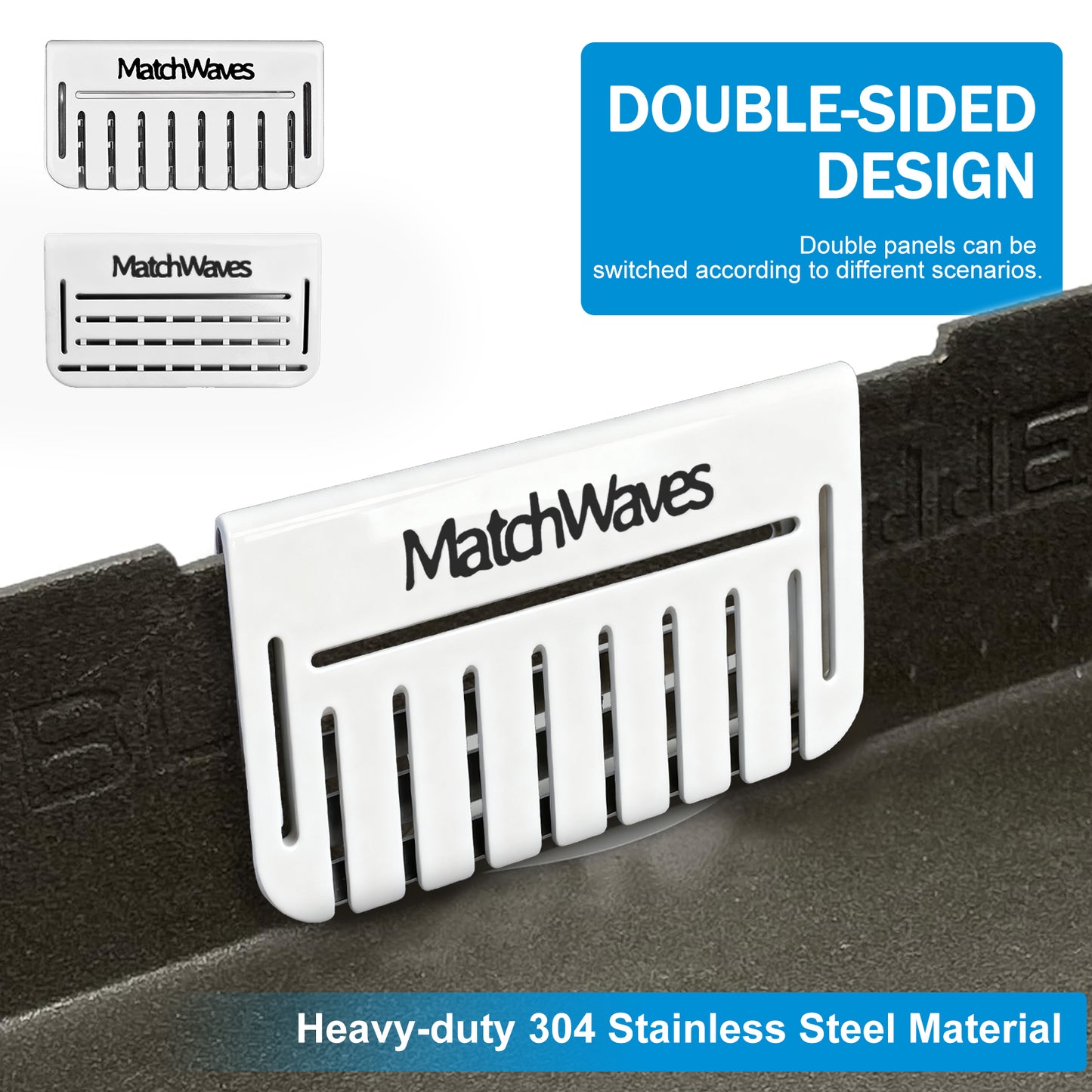 Universal Stainless Steel Grease Gate | Dual-Mode Food Blocker for Blackstone & Flat-Top Griddles