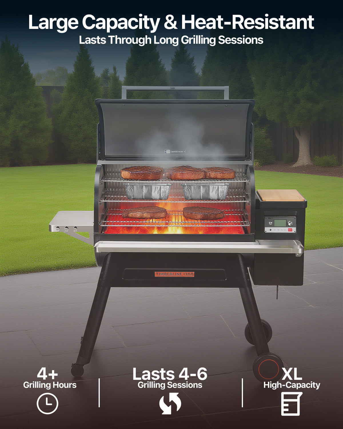 Matchwaves Drip Pan Liners Precision Fit for Traeger Timberline 850 & 1300 BAC404 & BAC582