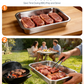 Matchwaves 5-Piece Stainless Steel Grill Prep & Serve Trap With Lid & Dual-Sided Cutting Board