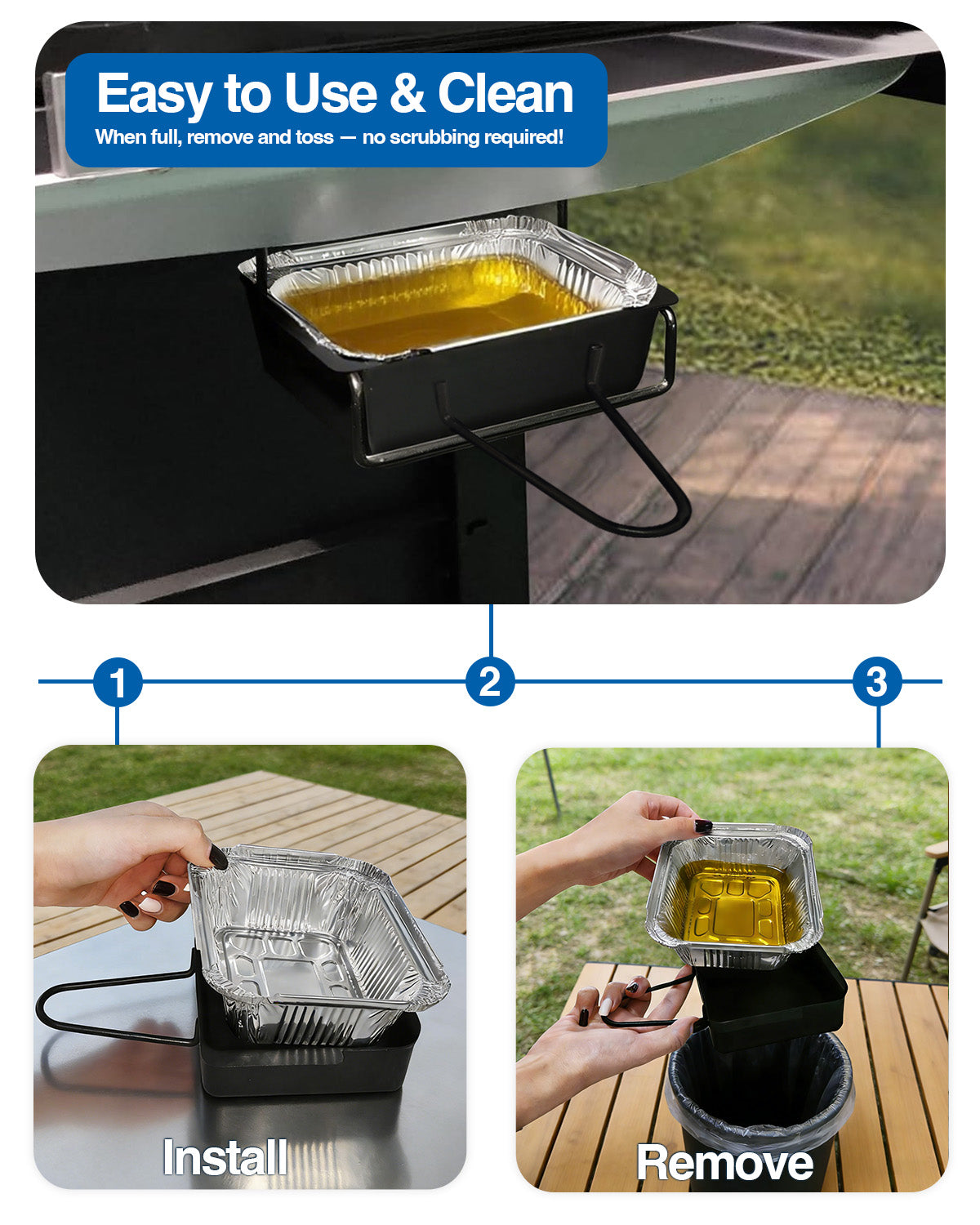 Matchwaves Grease Cup Liners Custom Fit for Nexgrill 720 Series & Cuisinart CGG-7400/8500