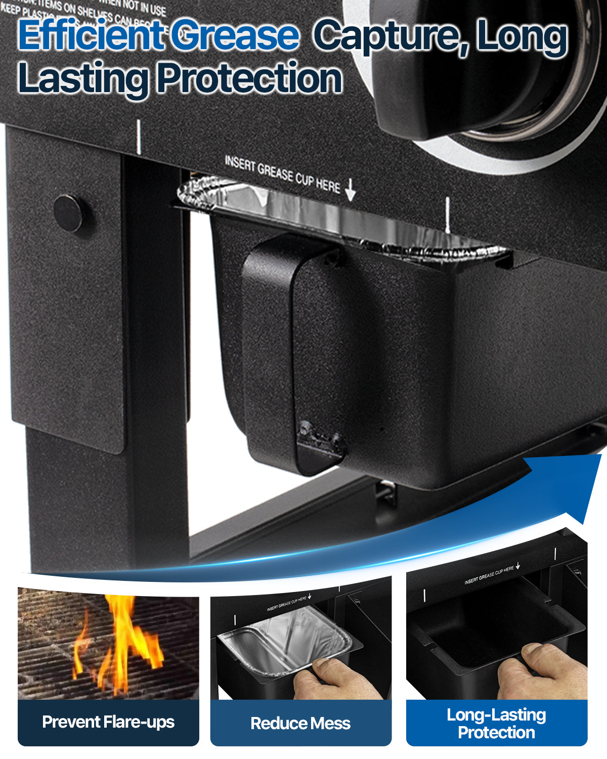 Matchwaves Grease Cup Liners or Char-Griller Flatiron Griddles | 7" x 4.2" Extra-Deep Design