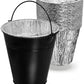 Matchwaves Steel Bucket + Foil Liners Large Grease Cleanup Kit for Traeger BAC608, Timberline & Ironwood
