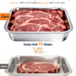 Matchwaves 5-Piece Stainless Steel Grill Prep & Serve Trap With Lid & Dual-Sided Cutting Board