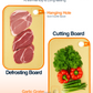 Matchwaves 5-Piece Stainless Steel Grill Prep & Serve Trap With Lid & Dual-Sided Cutting Board