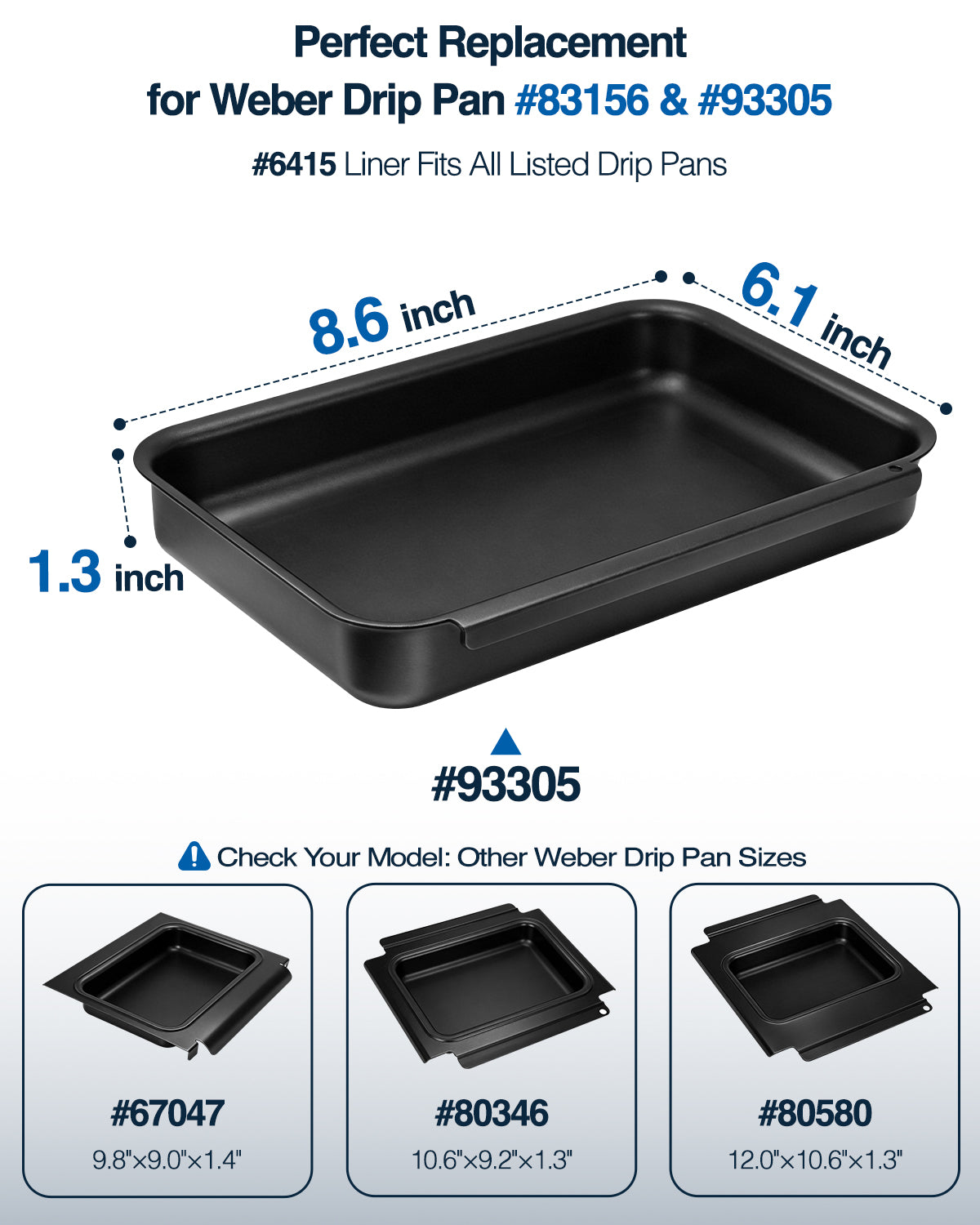 Matchwaves 93305 Grease Catch Pan for Weber Genesis, Spirit & Summit Series