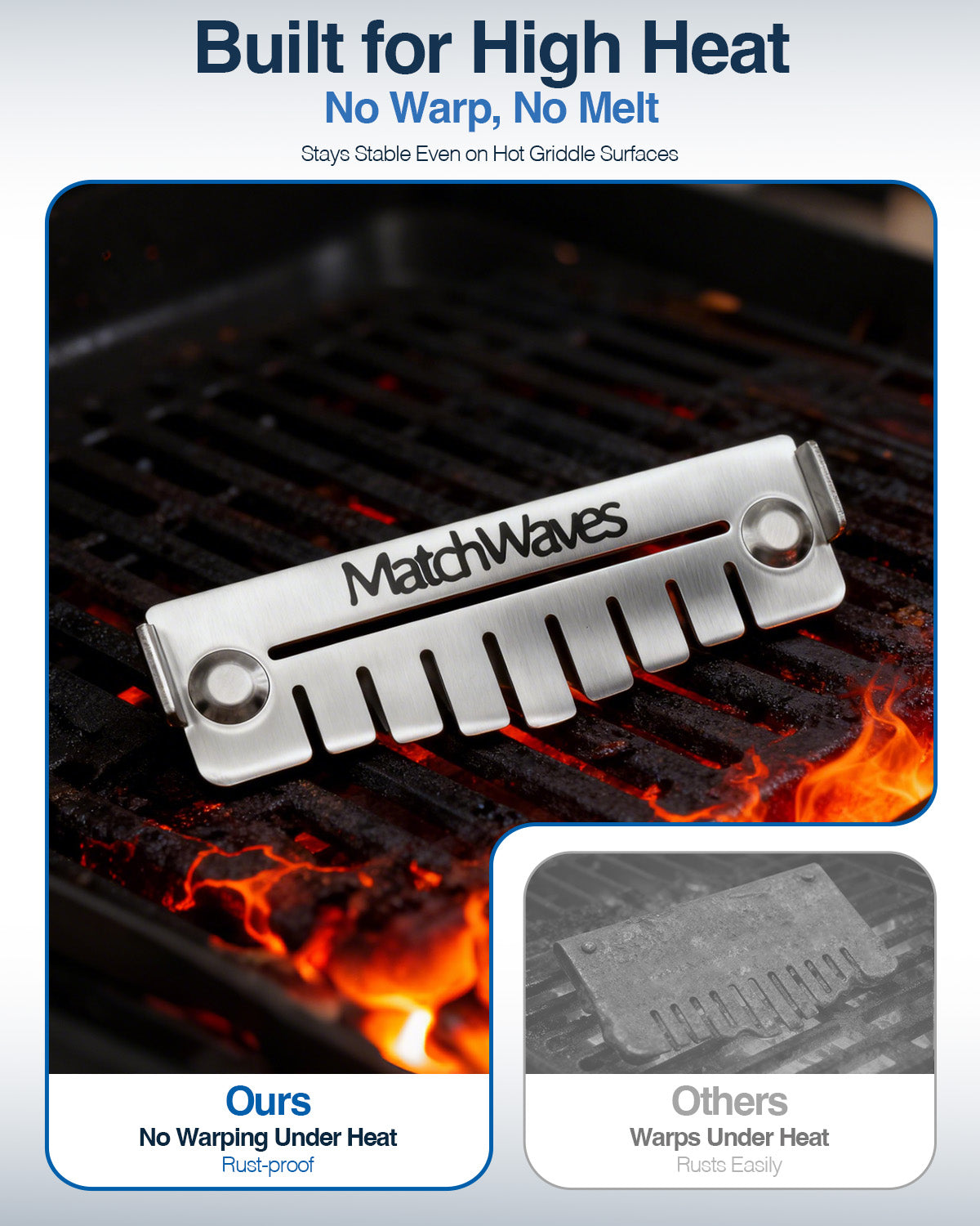 Universal Stainless Steel Grease Gate | Dual-Mode Food Blocker for Blackstone & Flat-Top Griddles