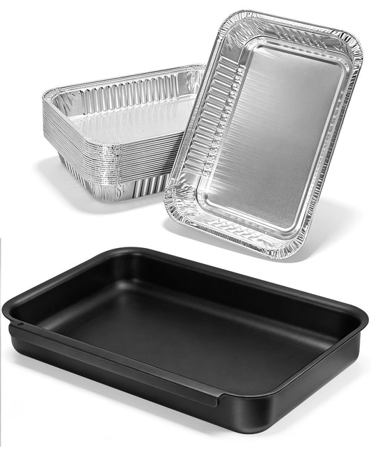 Matchwaves 93305 Griddle Cleanup Kit Catch Pan + 20 Disposable Foil Liners For Weber Genesis, Spirit & Summit