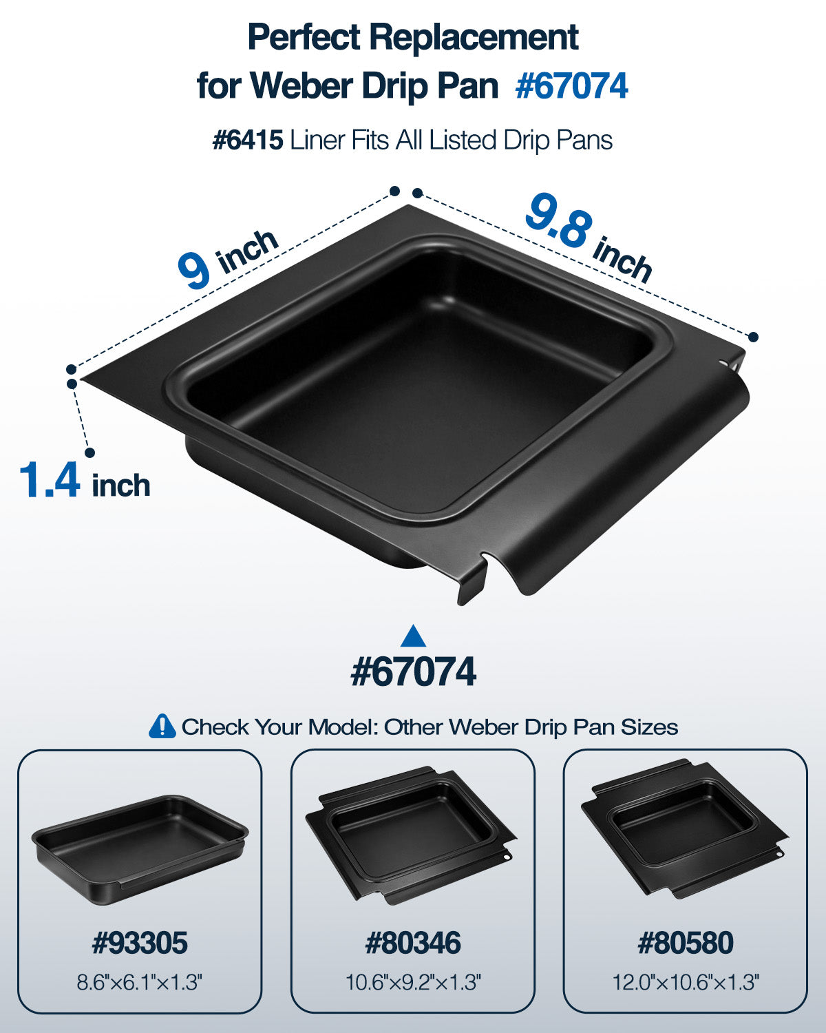 Matchwaves 67047 Grease Catch Pan for Weber Spirit & Spirit II 200/300, Genesis 200/300