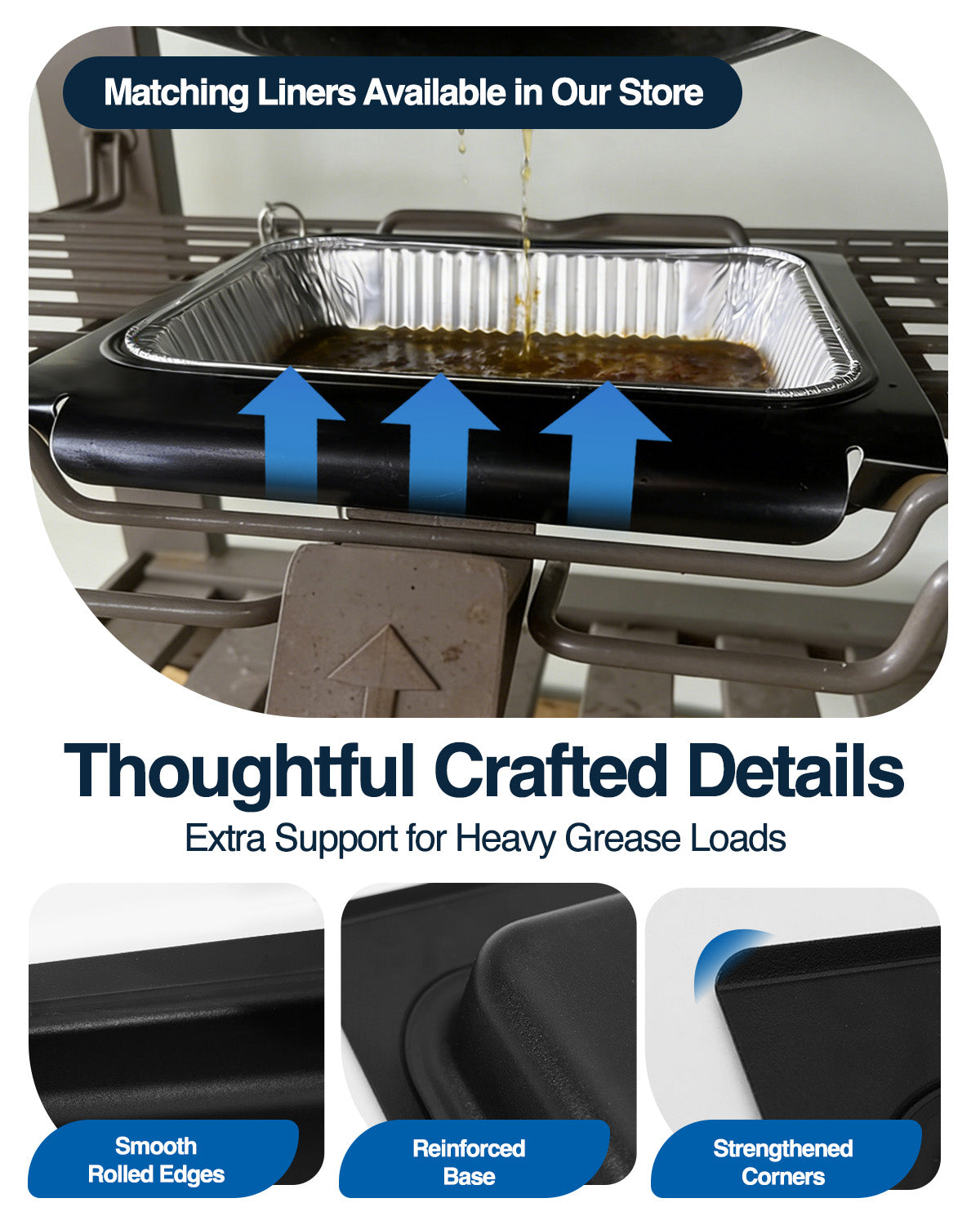 Matchwaves 67047 Grease Catch Pan for Weber Spirit & Spirit II 200/300, Genesis 200/300