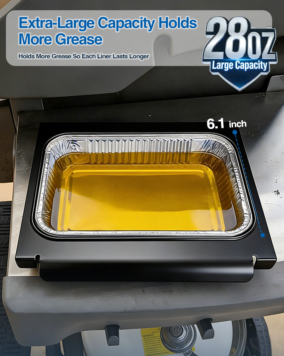 Matchwaves 67047 Griddle Cleanup Kit Catch Pan + 20 Foil Liners For Weber Spirit, Spirit II & Genesis 200/300