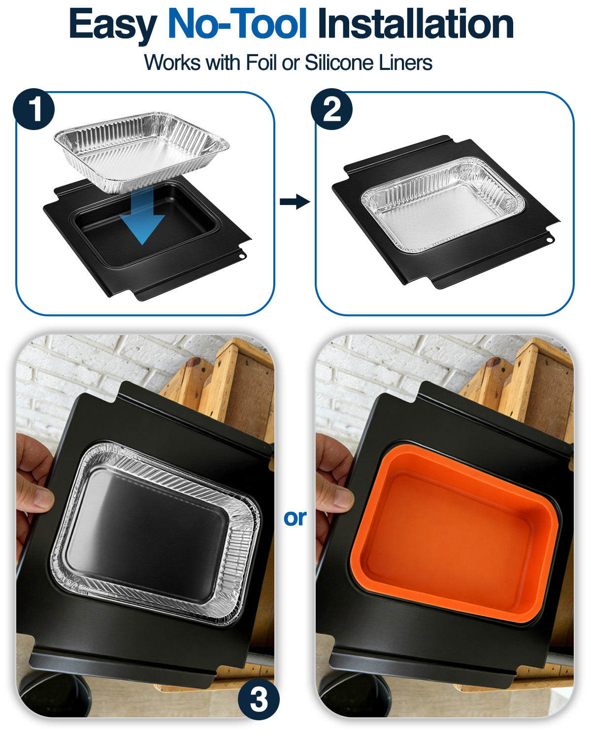 Matchwaves 80580 Grease Catch Pan for Weber Q200, Q300, Q2000 & Q3000 Series