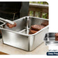 Matchwaves 6-Piece Stainless Steel Grill Prep & Serve Trap With Lid & Dual-Sided Cutting Board